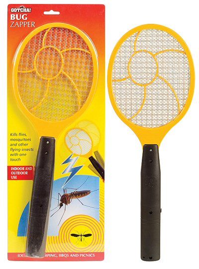 Raquette électrique anti-moustiques et tape mouches pas cher