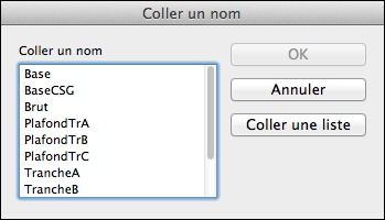 Coller un nom …