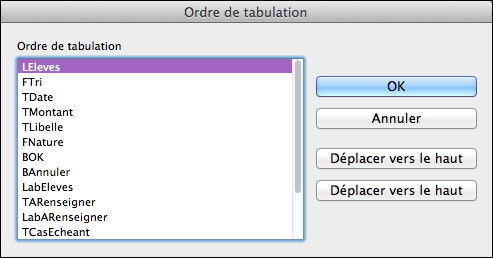 Ordre de tabulation