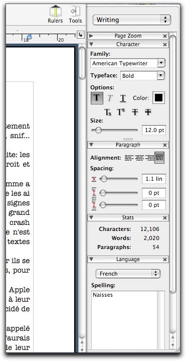 nisus writer express advanced typography